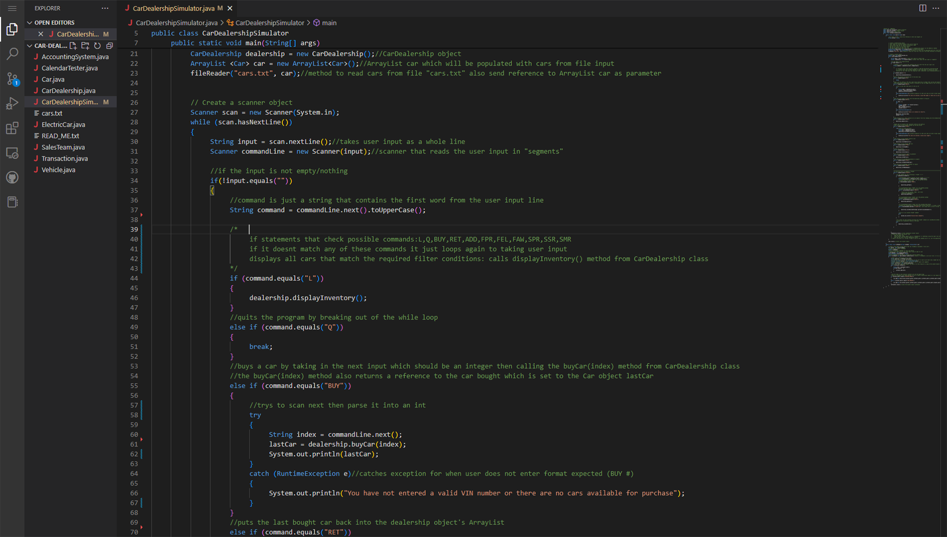 screenshot of code
