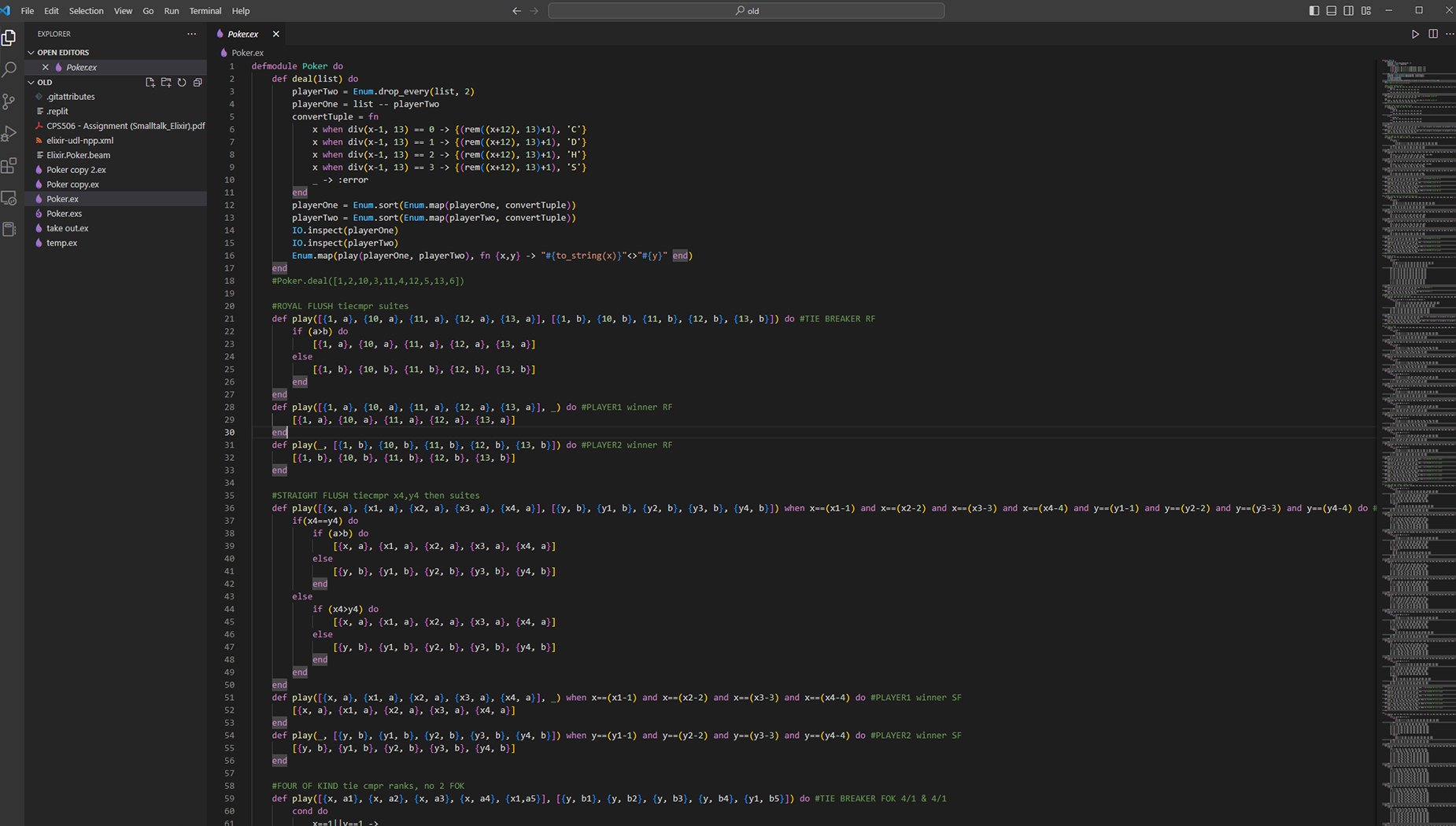 screenshot of code